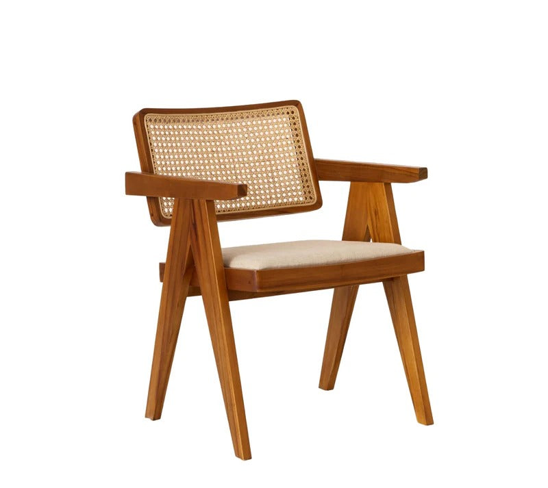 Solid Wood Cane Restaurant Chair