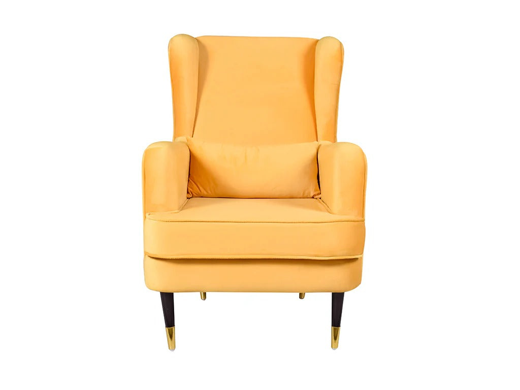 Sun Aura Velvet Wing Chair
