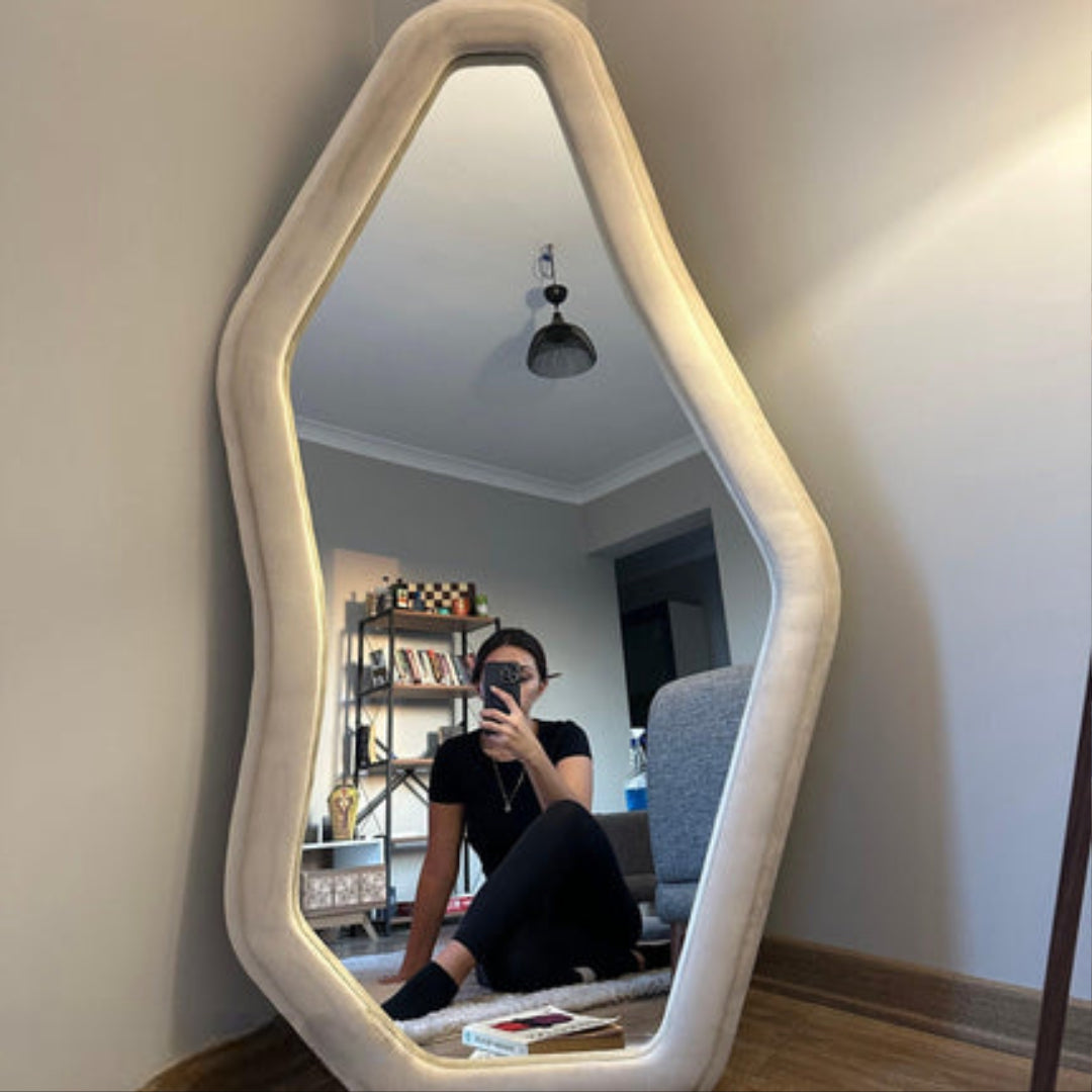 Organic Pebble Floor Mirror