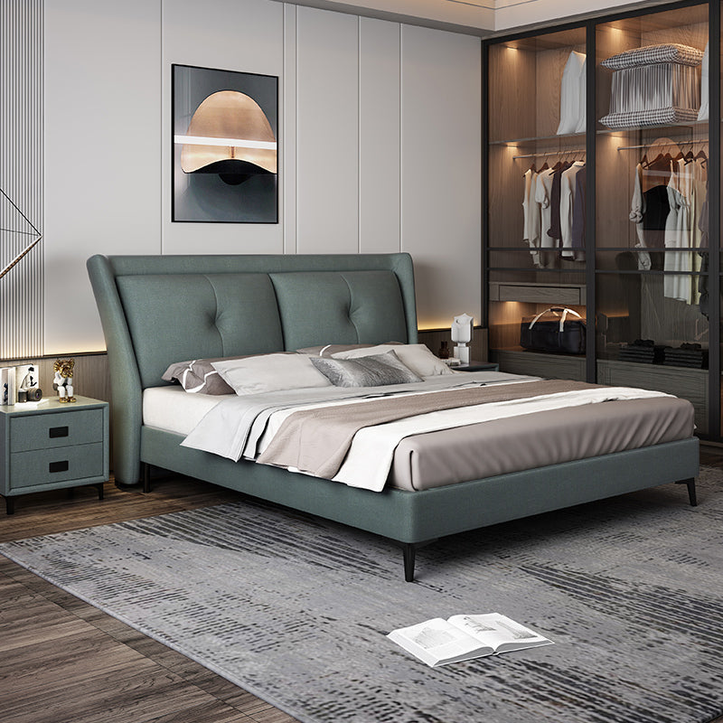 Stellan Noir Panel Upholstered Bed