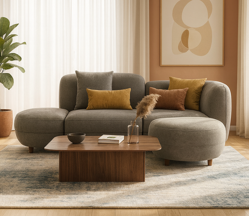 Pebble Haven L-Shaped Lounger Sofa