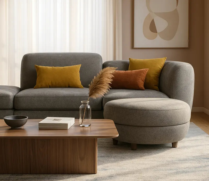 Pebble Haven L-Shaped Lounger Sofa