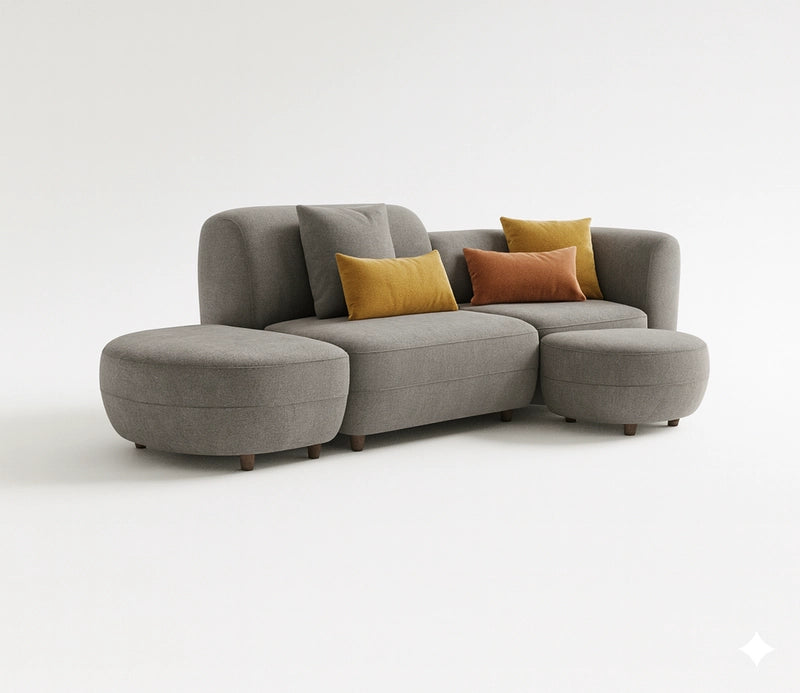 Pebble Haven L-Shaped Lounger Sofa