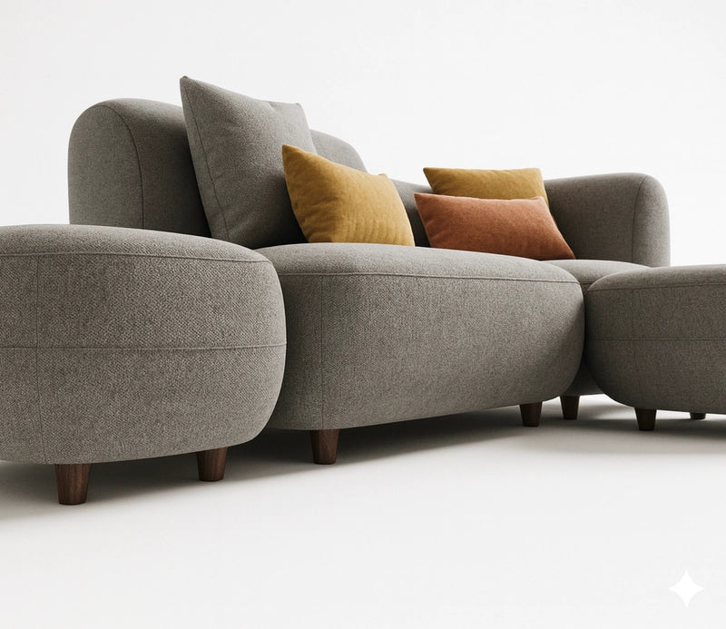 Pebble Haven L-Shaped Lounger Sofa