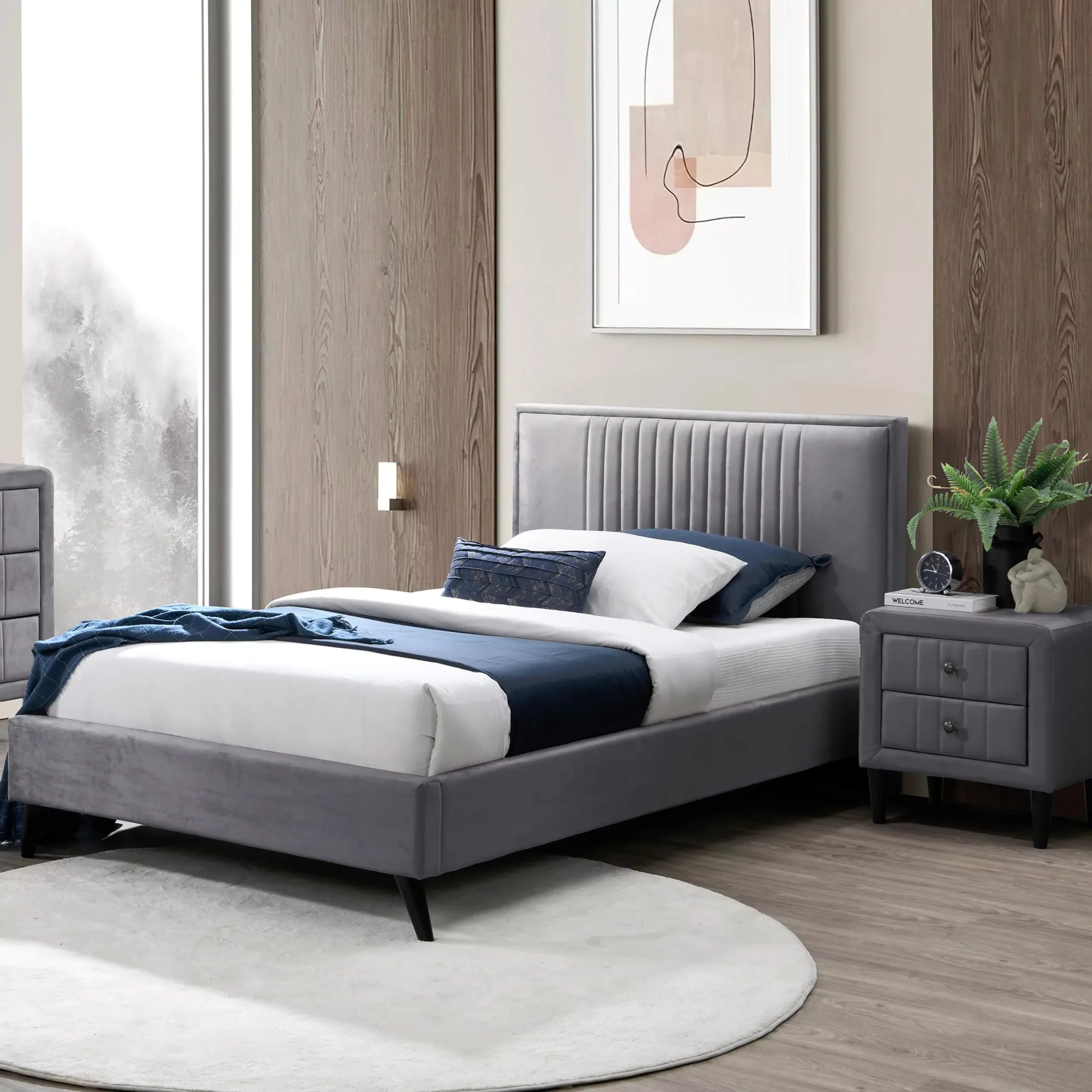 AngleWide Curved Headboard Single Bed